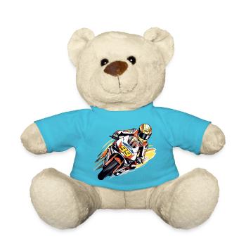 Rennmotorrad Nr. 99 - Teddy - Atollblau - Vorne