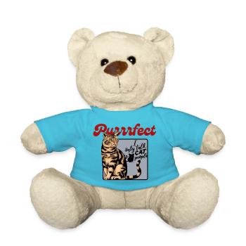 T-shirt Amour pour chats Purrrfect - Nounours - bleu outremer - Devant