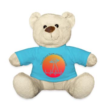 UFO, heartbeat, heartbeat, sunset - Teddy Bear - atoll blue - Front