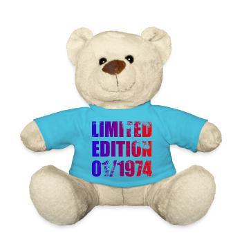 50th Birthday Limited Edition 01/1974 - Teddy Bear - atoll blue - Front