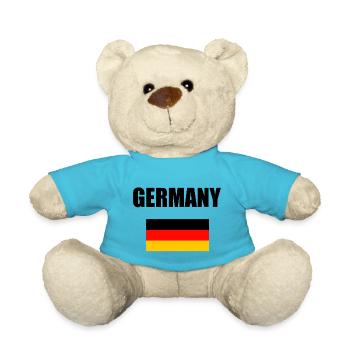 Germany with flag design - Teddy Bear - atoll blue - Front