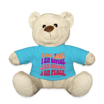 self love affirmations - Teddy Bear - atoll blue - Front