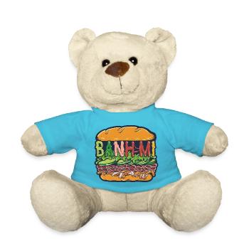 Vietnam Viet Banh Mi Brot Vietnamese I Geschenk - Teddy - Atollblau - Vorne