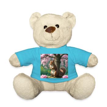 Suirrel withblooming tree - Squirrel - Teddy Bear - atoll blue - Front