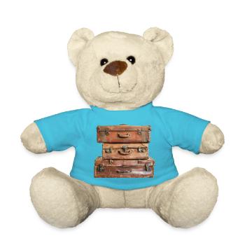 Die Koffer sind gepackt – Das Abenteuer beginnt! - Teddy - Atollblau - Vorne