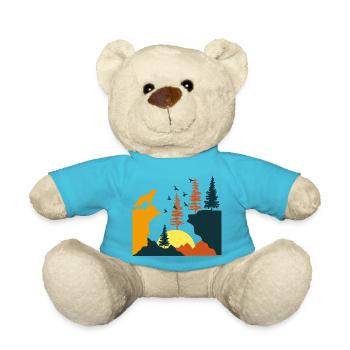 Nature's Untouched Paradise - Teddy Bear - atoll blue - Front