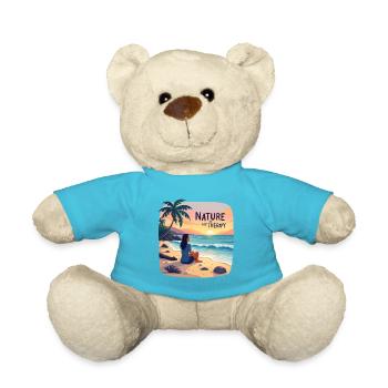 La nature est ma thérapie - Vacances à la mer - Nounours - bleu outremer - Devant