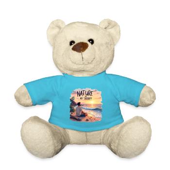 La nature est ma thérapie - Vacances à la mer - Nounours - bleu outremer - Devant