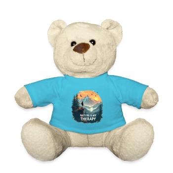Nature is my Therapy - Hiking in the mountains - Teddy Bear - atoll blue - Front