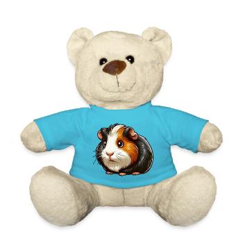 Guinea pig fur - Teddy Bear - atoll blue - Front