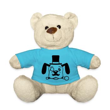 Chien M. Sir Cylindre Chapeau Monocle Lunettes Empire - Nounours - bleu outremer - Devant