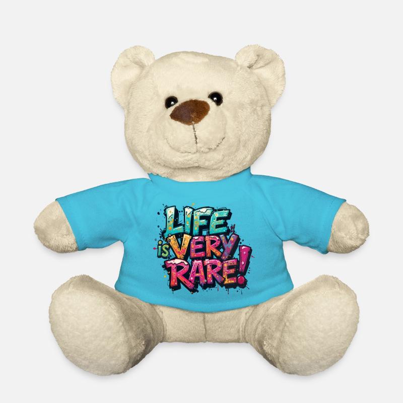 Life is Very Rare - Teddy Bear - atoll blue