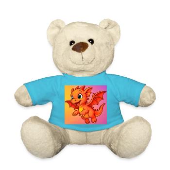 dragon - Teddy Bear - atoll blue - Front