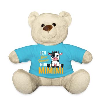I Always Hear Only Mimimi Cow - Teddy Bear - atoll blue - Front