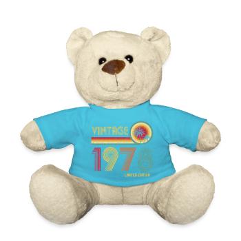 Vintage 1978 Sunburst Retro - Teddy Bear - atoll blue - Front