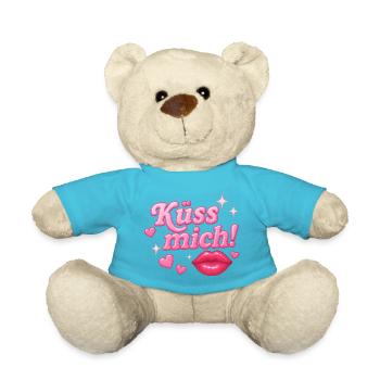 küss mich! / y2k design - Teddy - Atollblau - Vorne