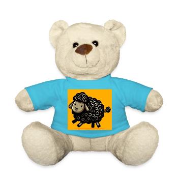 Mouton noir - Nounours - bleu outremer - Devant