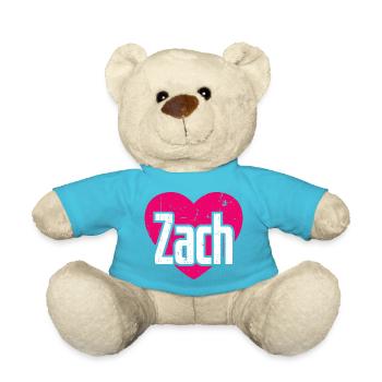 J’aime Zach Pink Heart J’aime Zach - Nounours - bleu outremer - Devant