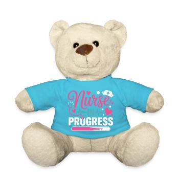 Nurse In Progress Pink Blau - Teddy - Atollblau - Vorne