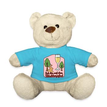 Blubberpfad: Waldweg und Sektglas - Teddy - Atollblau - Vorne