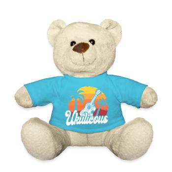 Ukulélé hawaïen Ukulicious - Nounours - bleu outremer - Devant