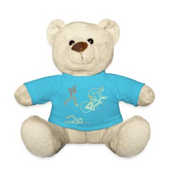 Natation vintage Cyclisme - Nounours - bleu outremer - Devant