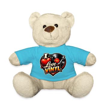 Love Vinyl Heart Logo - Nounours - bleu outremer - Devant