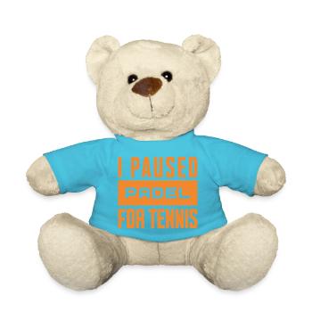 padel_orange - Teddy Bear - atoll blue - Front