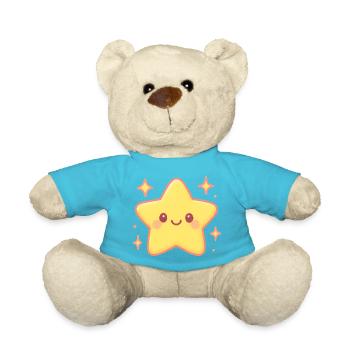 Étoile câline avec un sourire - Nounours - bleu outremer - Devant