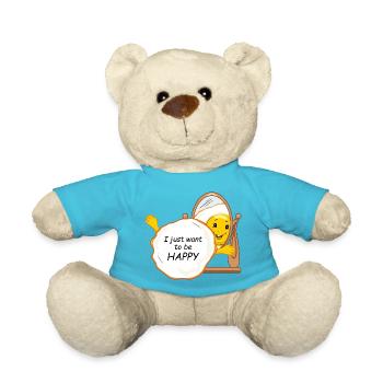 I_just_want_to_be_happy - Nounours - bleu outremer - Devant