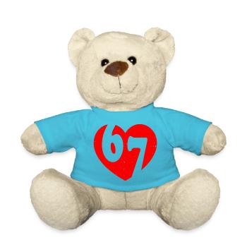 Six Seven 67 Meme Cool Valentine’s - Teddy - Atollblau - Vorne