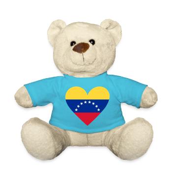 Venezuela Herz Flagge Design - Teddy - Atollblau - Vorne