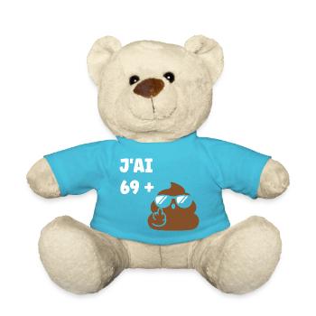 69 plus 1 - Teddy Bear - atoll blue - Front