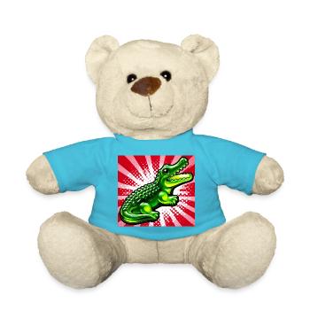 crocodile - Teddy Bear - atoll blue - Front