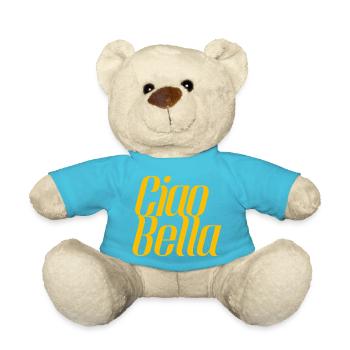 Ciao Bella Italy Saying – Minimal Typo Design - Teddy Bear - atoll blue - Front