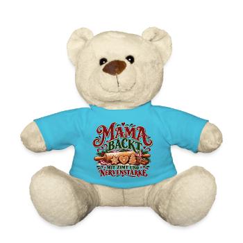 Mama backt – Mit Zimt und Nervenstärke Weihnachten - Teddy - Atollblau - Vorne