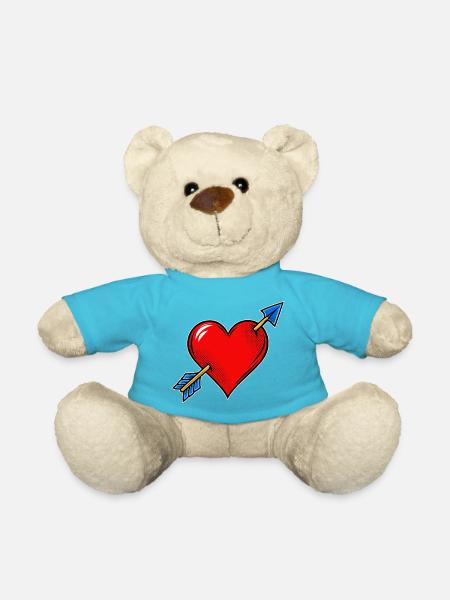 Herz Pop-Art-Stil - Teddy - Atollblau