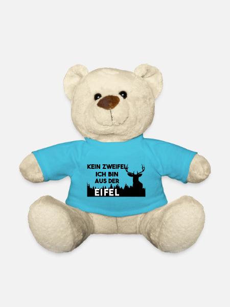 Kein Zweifel ich bin aus der Eifel mit Hirsch - Teddy - Atollblau