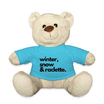 Winter, Schnee & Raclette - Teddy - Atollblau - Vorne