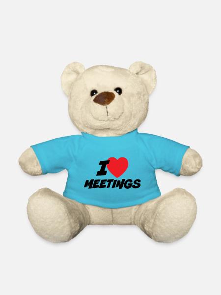 Ich liebe Meetings - Teddy - Atollblau