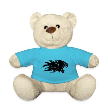 panthere schwarz Flamme Profil 3 - Teddy - Atollblau - Vorne