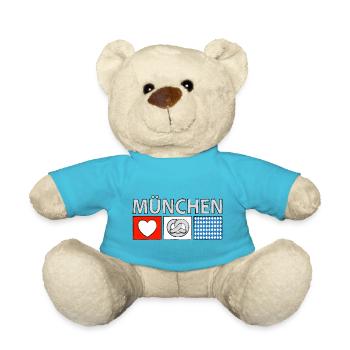 München mit Herz - Teddy - Atollblau - Vorne