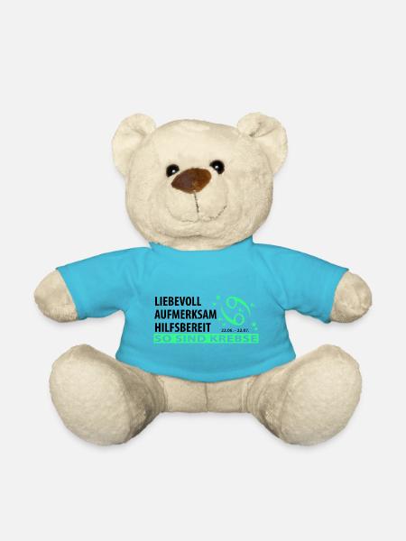 Sternzeichen Krebs - Eigenschaften - Teddy - Atollblau
