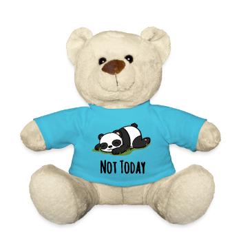Not today Panda - funny saying gift idea - Teddy Bear - atoll blue - Front