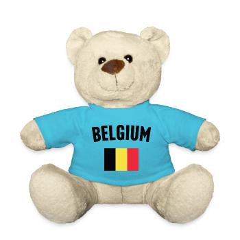 Belgische Flagge - Teddy - Atollblau - Vorne