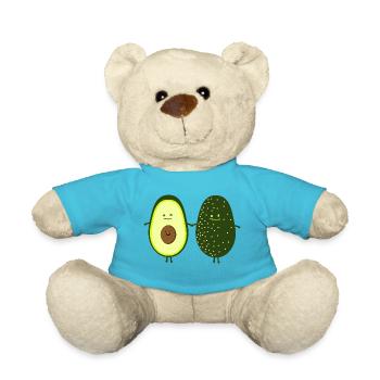 Avocado Mann mit schwangerer Avocado Frau (b) - Teddy - Atollblau - Vorne