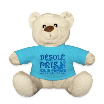 Cadeau Mari Copain Le meilleur copain du monde !! - Nounours - bleu outremer - Devant