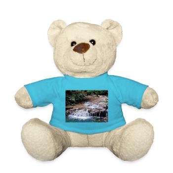 Dessin de la Provence - Petite cascade de rivière - Nounours - bleu outremer - Devant