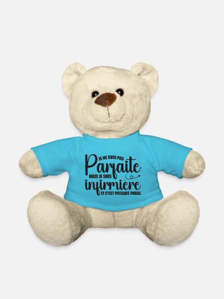 Je ne suis pas parfaite, je suis infirmière - Nounours - bleu outremer