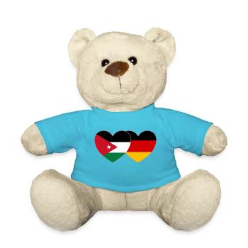 Jordanie Allemagne Flag Heart - Nounours - bleu outremer - Devant